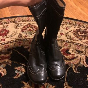 John Fluevog brogue black boots